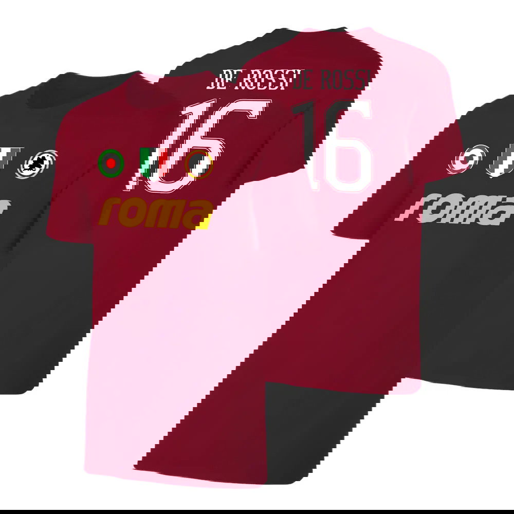 Roma \'Vintage 81/82\' t-shirt DE ROSSI - Crimson