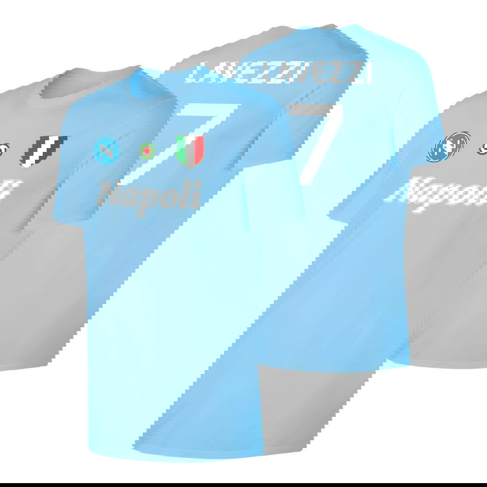 Napoli \'Vintage 86/87\' t-shirt LAVEZZI - Light blue