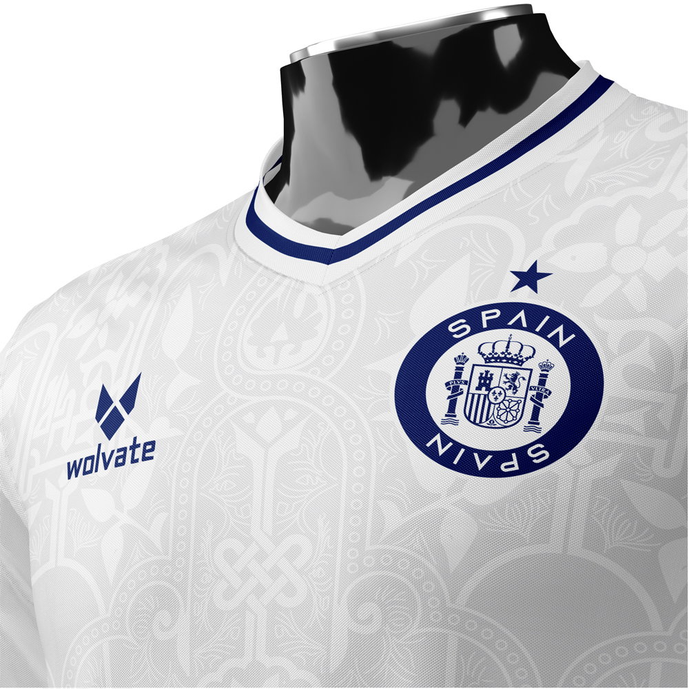 Spain DNA White Concept Football Jersey (Wolvate)