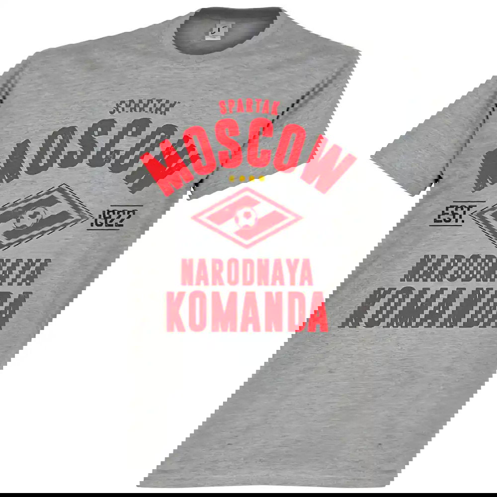 Spartak Moscow Established T-Shirt - Grey