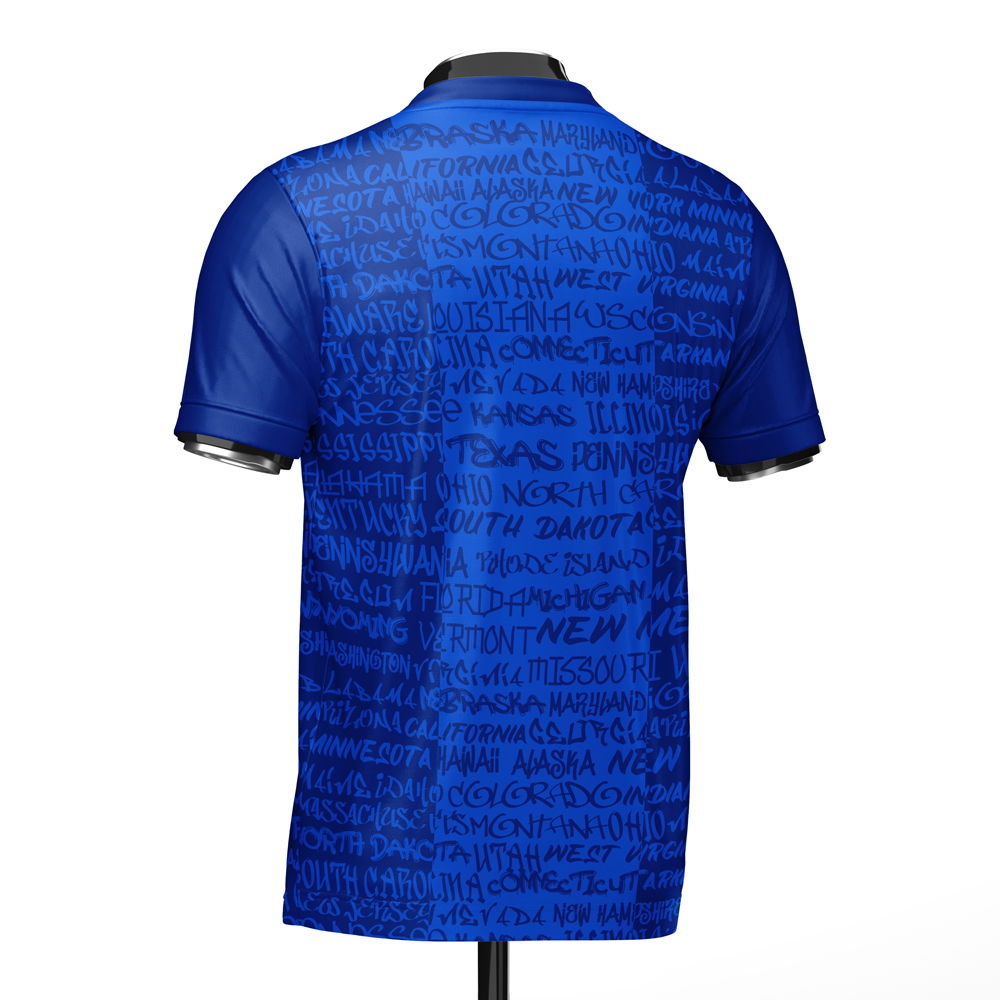 USA Heritage Football Jersey Blue (Wolvate) kids Kids Short Sleeve