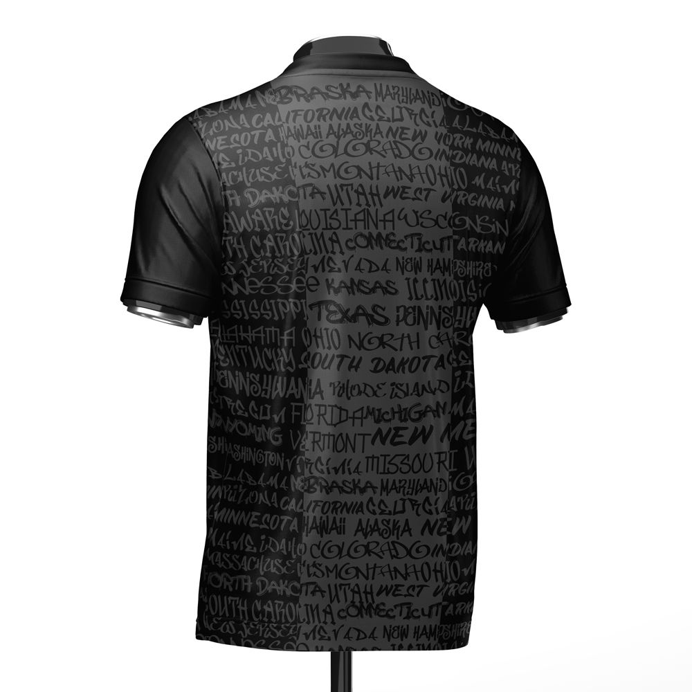 USA Heritage Football Jersey Black (Wolvate) Adult Short Sleeve