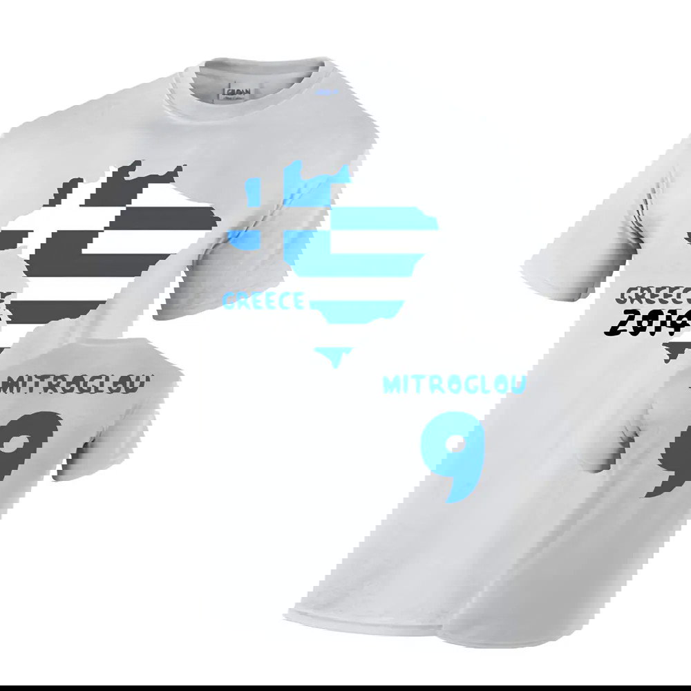 Greece 2014 Country Flag T-shirt (mitroglou 9)