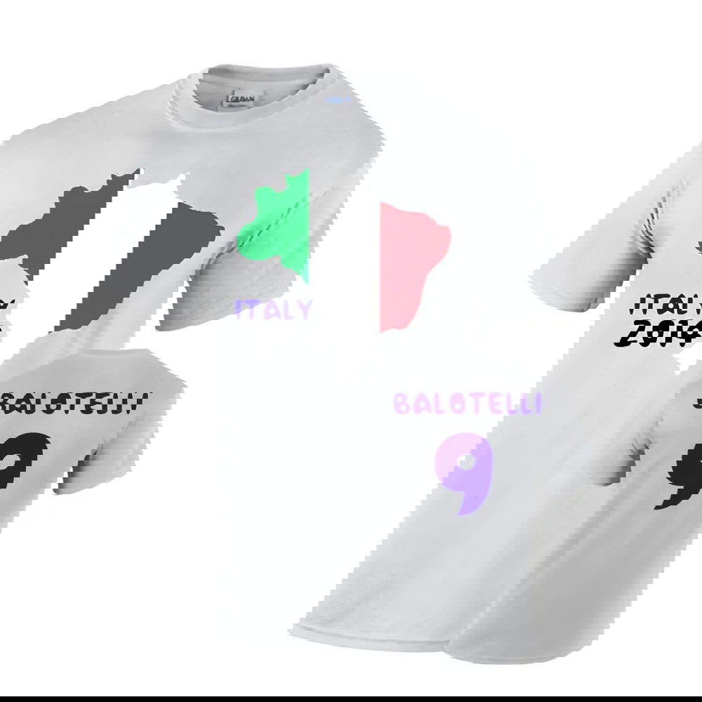 Italy 2014 Country Flag T-shirt (balotelli 9)
