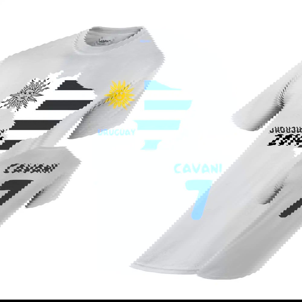 Uruguay 2014 Country Flag T-shirt (cavani 7)