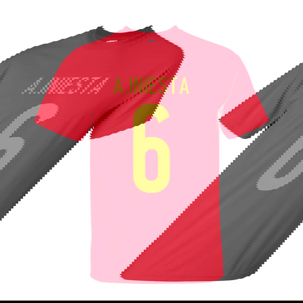 Andres Iniesta Spain Hero T-shirt (red)