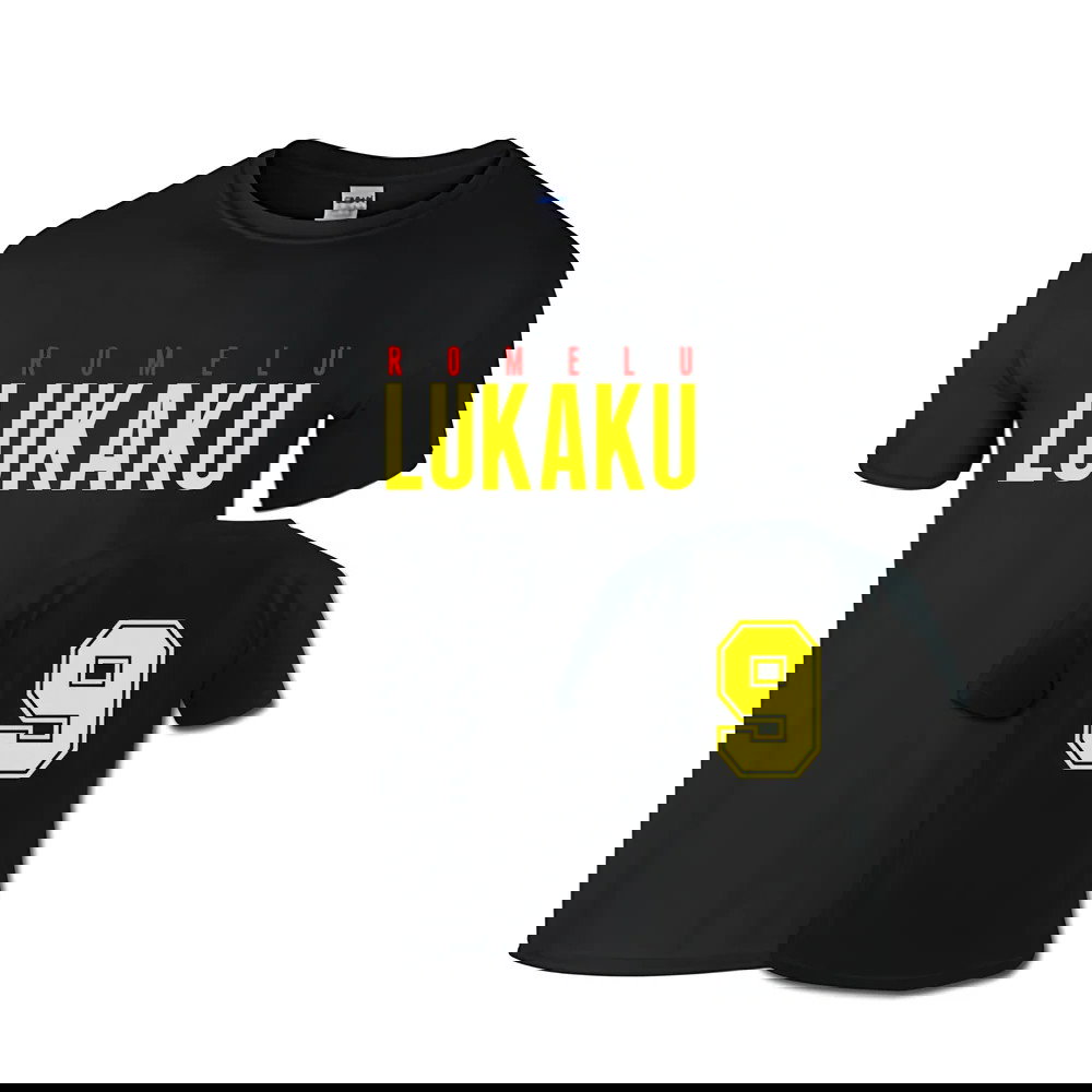 Romelu Lukaku Front Name T-shirt (black)