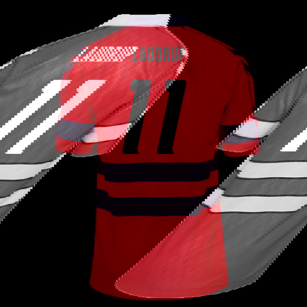 1988 Denmark Home Retro Shirt (Laudrup 11)