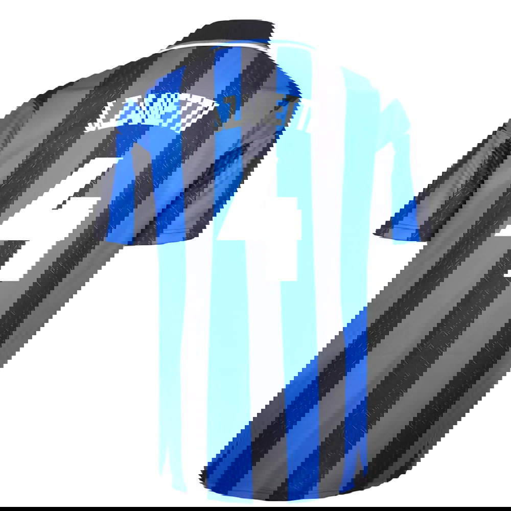 1998 Inter Milan Score Draw Home Shirt (M) (Excellent) (J.ZANETTI 4)