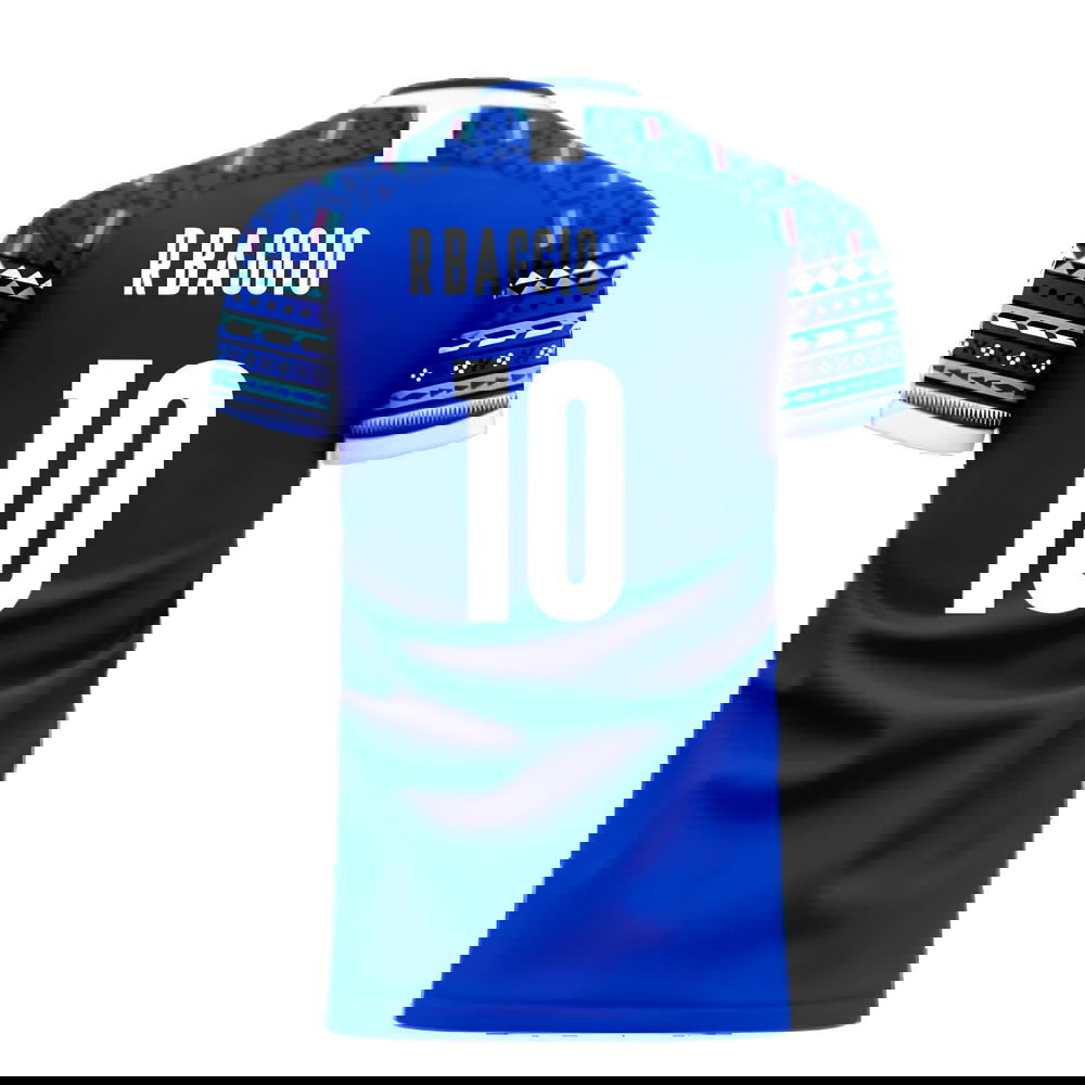 Italy 2025-2026 Home Concept Football Kit (Libero) (R.BAGGIO 10)