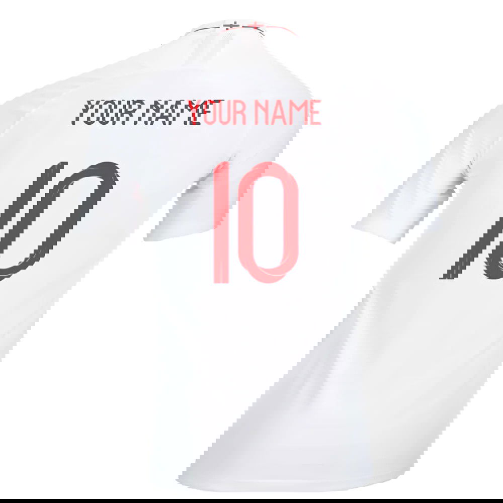 2018-2019 England Authentic Home Shirt (Your Name)