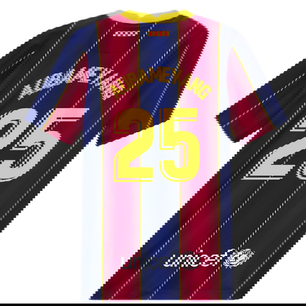 2020-2021 Barcelona Home Jersey (Kids) (AUBAMEYANG 25)