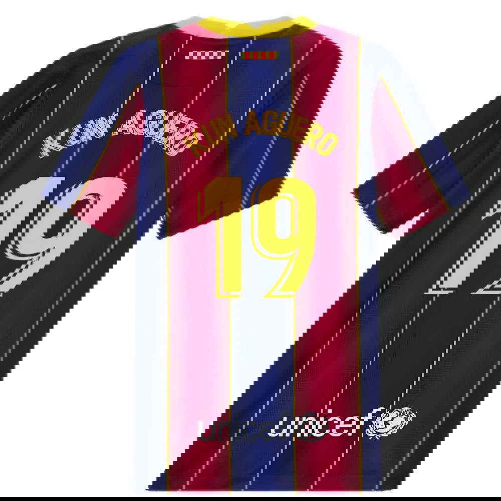 2020-2021 Barcelona Home Jersey (Kids) (KUN AGUERO 19)