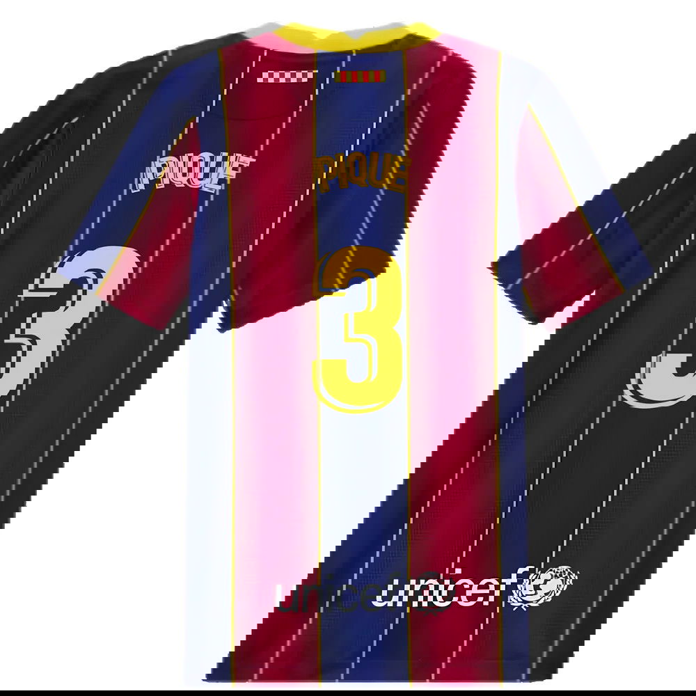 2020-2021 Barcelona Home Jersey (Kids) (PIQUE 3)
