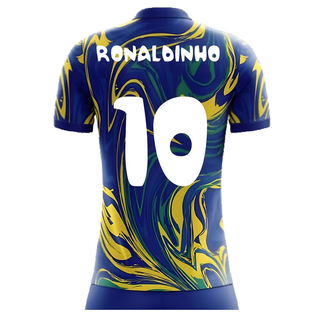 2025-2026 Brazil Away Concept Shirt (Ronaldinho 10) - Kids