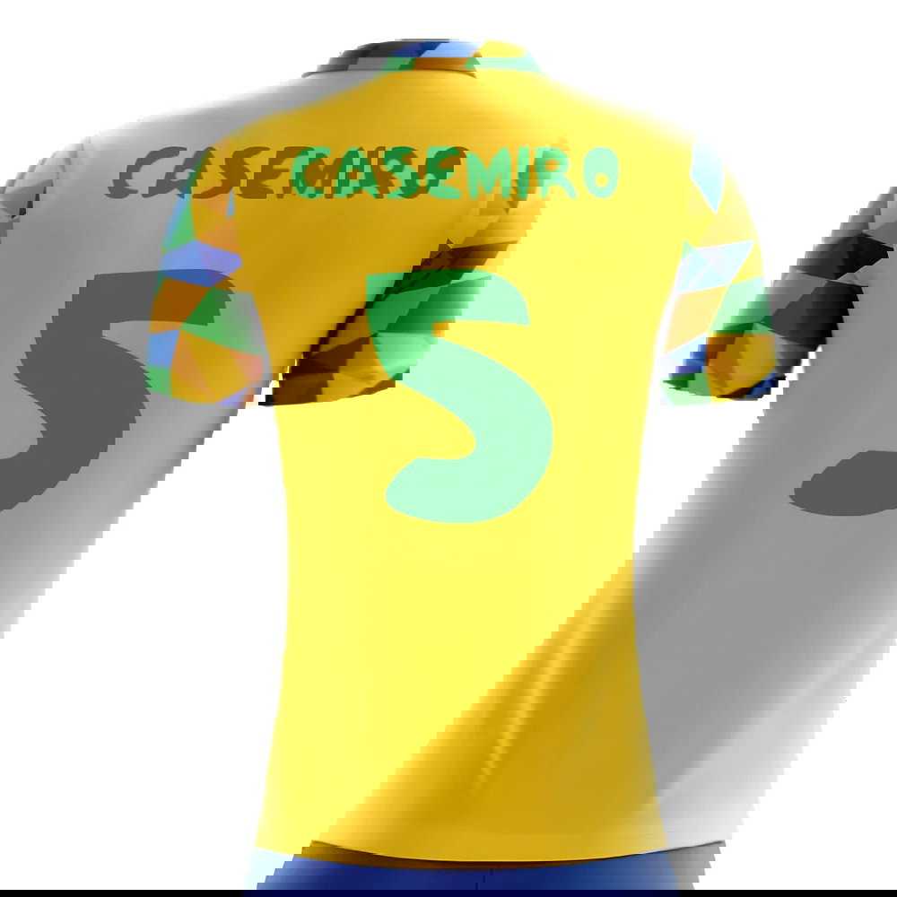 2025-2026 Brazil Home Concept Football Shirt (Casemiro 5) - Kids