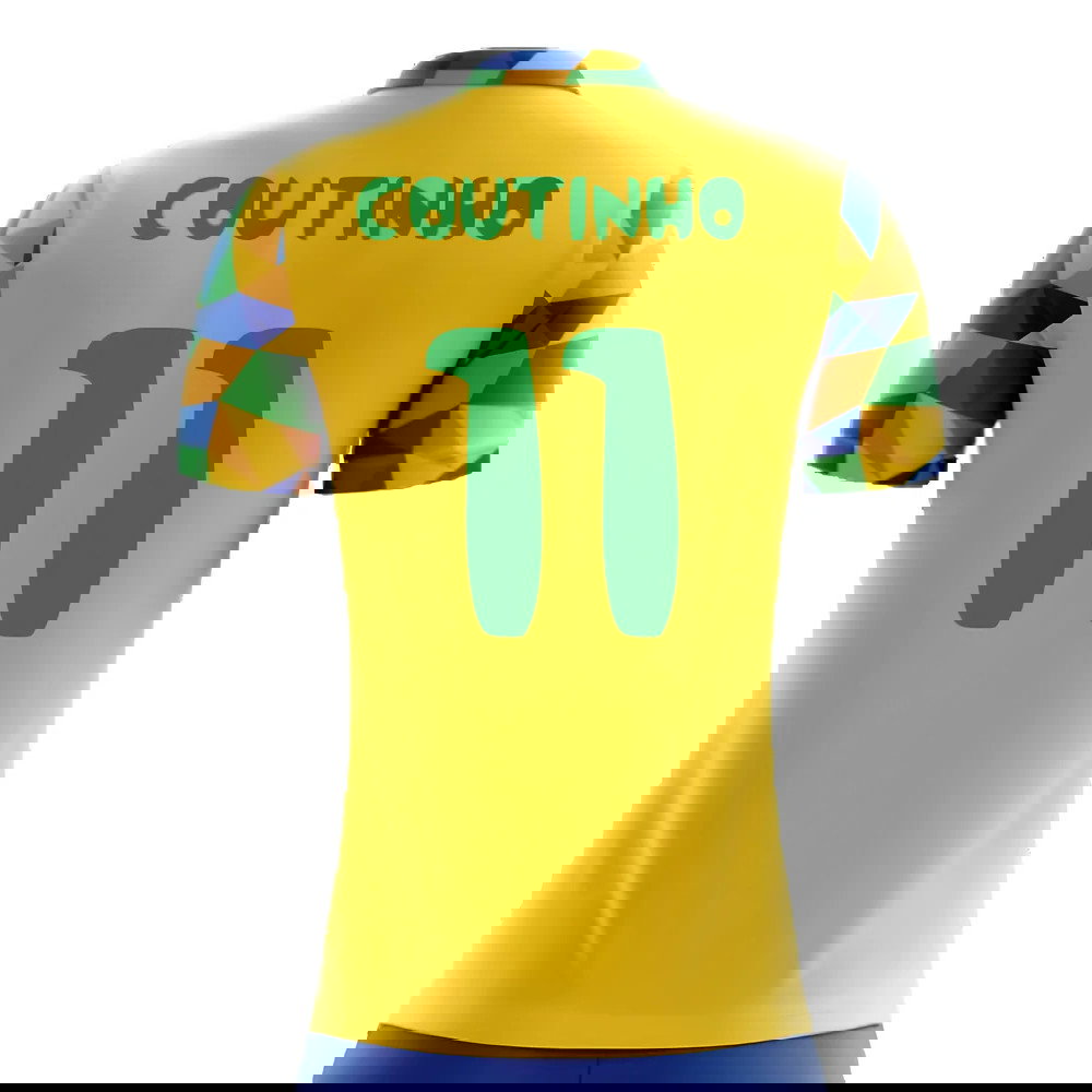 2025-2026 Brazil Home Concept Football Shirt (Coutinho 11)