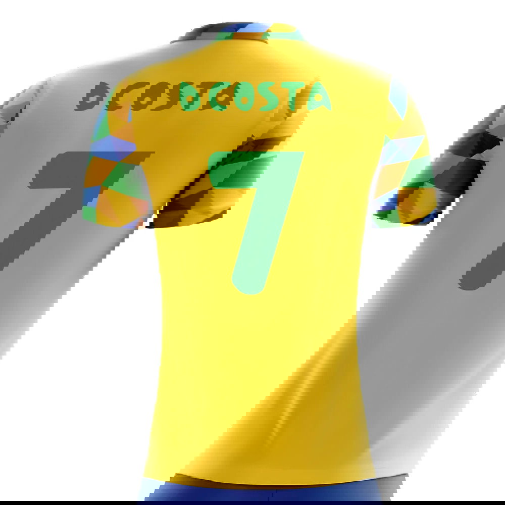 2025-2026 Brazil Home Concept Football Shirt (D Costa 7) - Kids