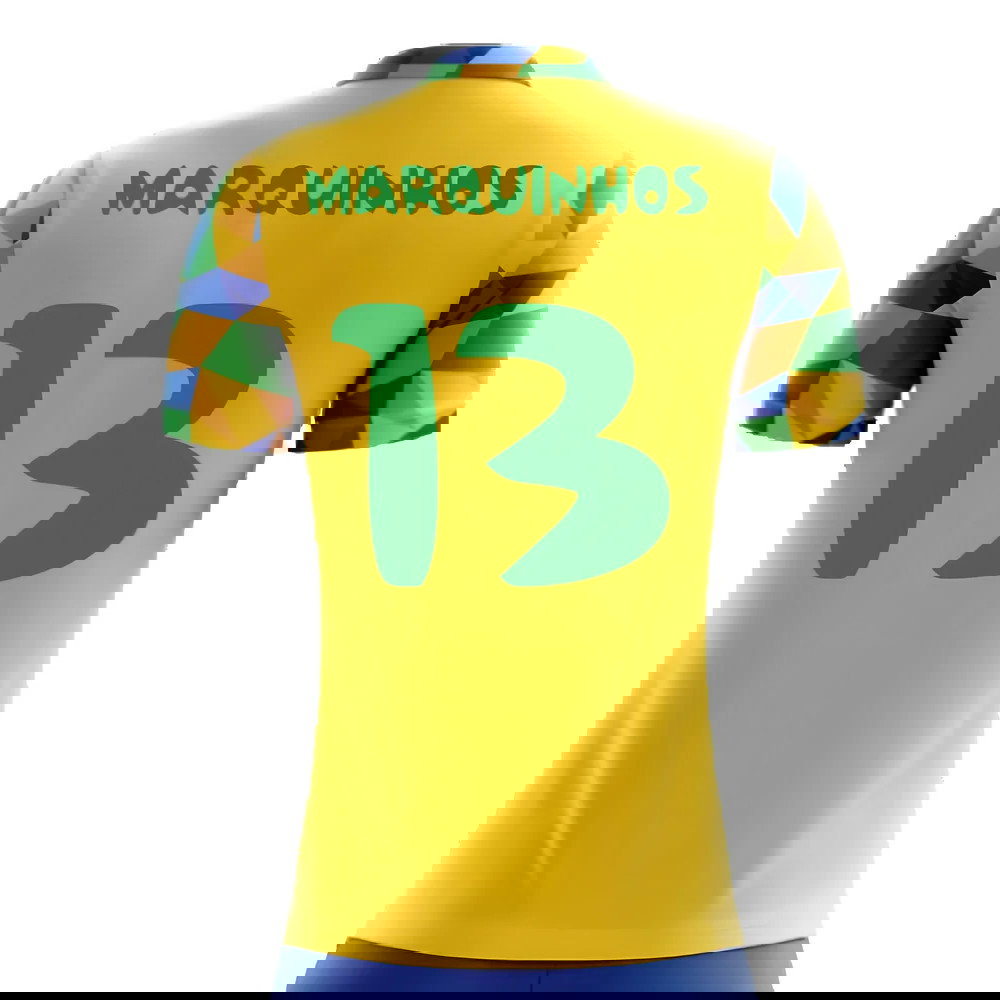 2025-2026 Brazil Home Concept Football Shirt (Marquinhos 13) - Kids
