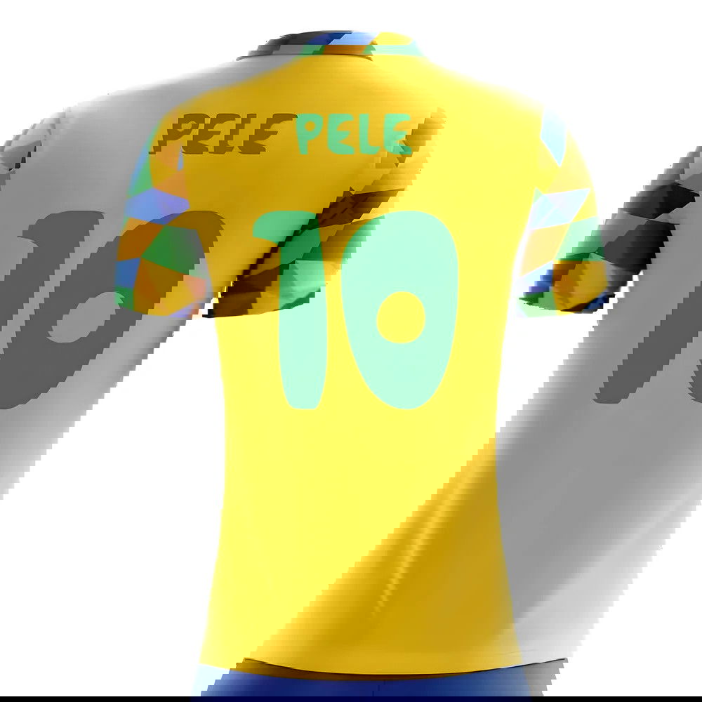 2025-2026 Brazil Home Concept Football Shirt (Pele 10) - Kids
