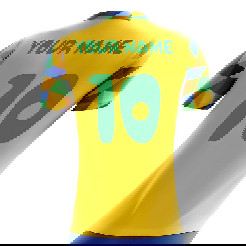 2025-2026 Brazil Home Concept Football Shirt (Your Name)