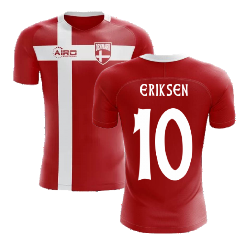 2025-2026 Denmark Flag Concept Football Shirt (Eriksen 10) - Kids