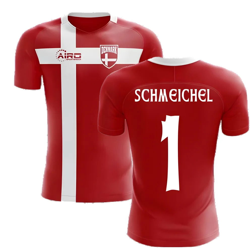 2025-2026 Denmark Flag Concept Football Shirt (Schmeichel 1) - Kids