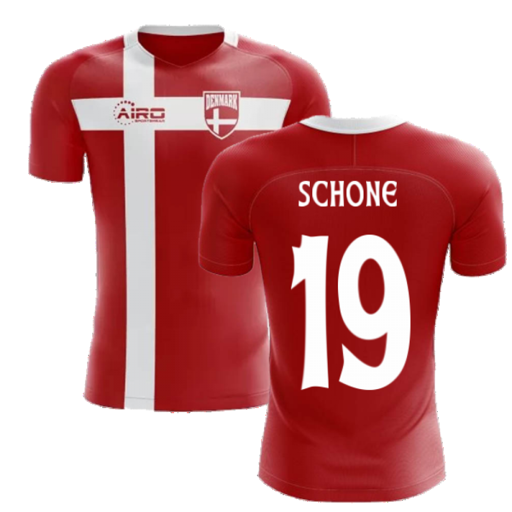 2025-2026 Denmark Flag Concept Football Shirt (Schone 19) - Kids