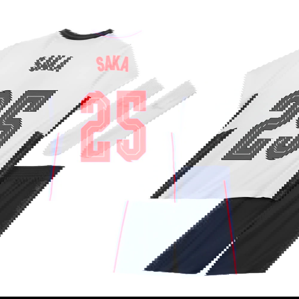 2020-2021 England Home Nike Baby Kit (Saka 25)