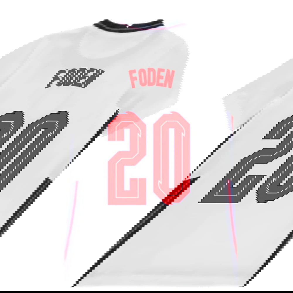 2020-2021 England Home Nike Football Shirt (Kids) (Foden 20)