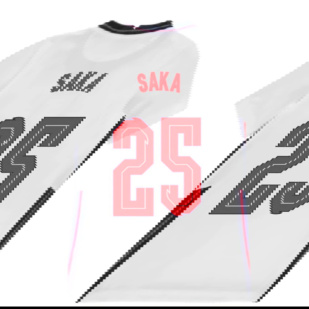 2020-2021 England Home Nike Football Shirt (Kids) (Saka 25)