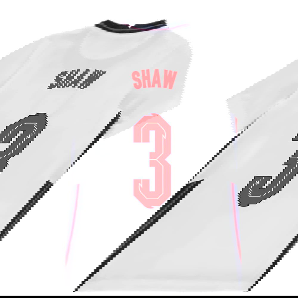 2020-2021 England Home Nike Football Shirt (Kids) (Shaw 3)