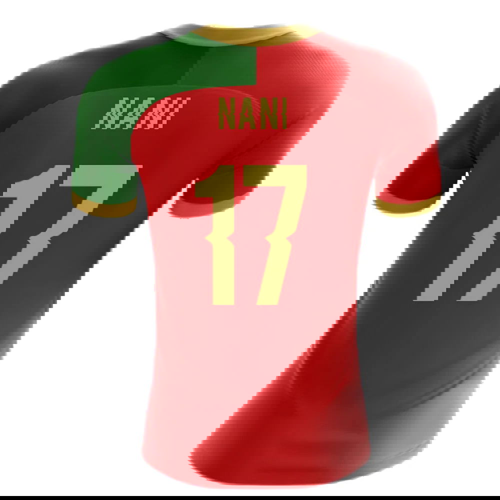 2025-2026 Portugal Flag Home Concept Football Shirt (Nani 17)