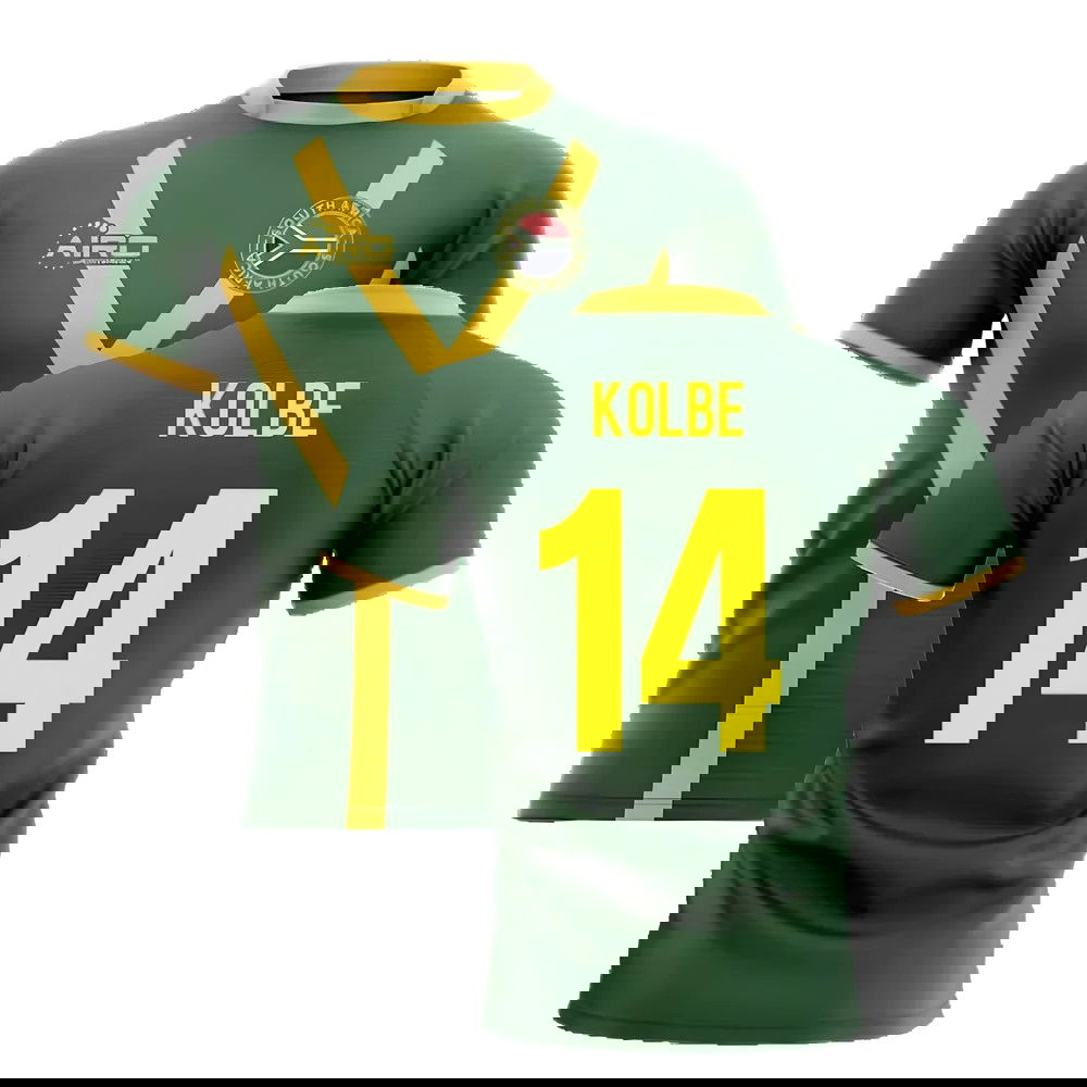 2025-2026 South Africa Springboks Flag Concept Rugby Shirt (Kolbe 14)