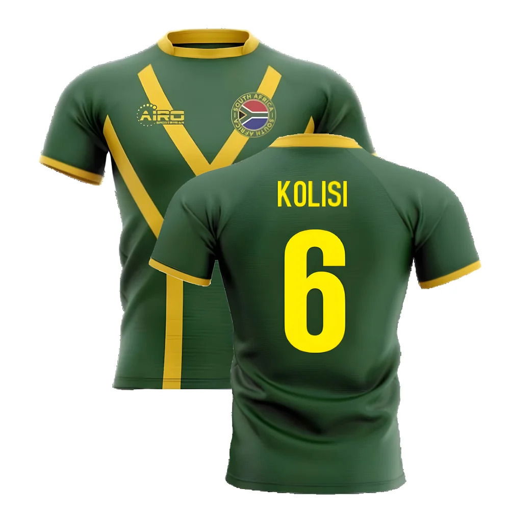 2025-2026 South Africa Springboks Flag Concept Rugby Shirt (Kolisi 6)