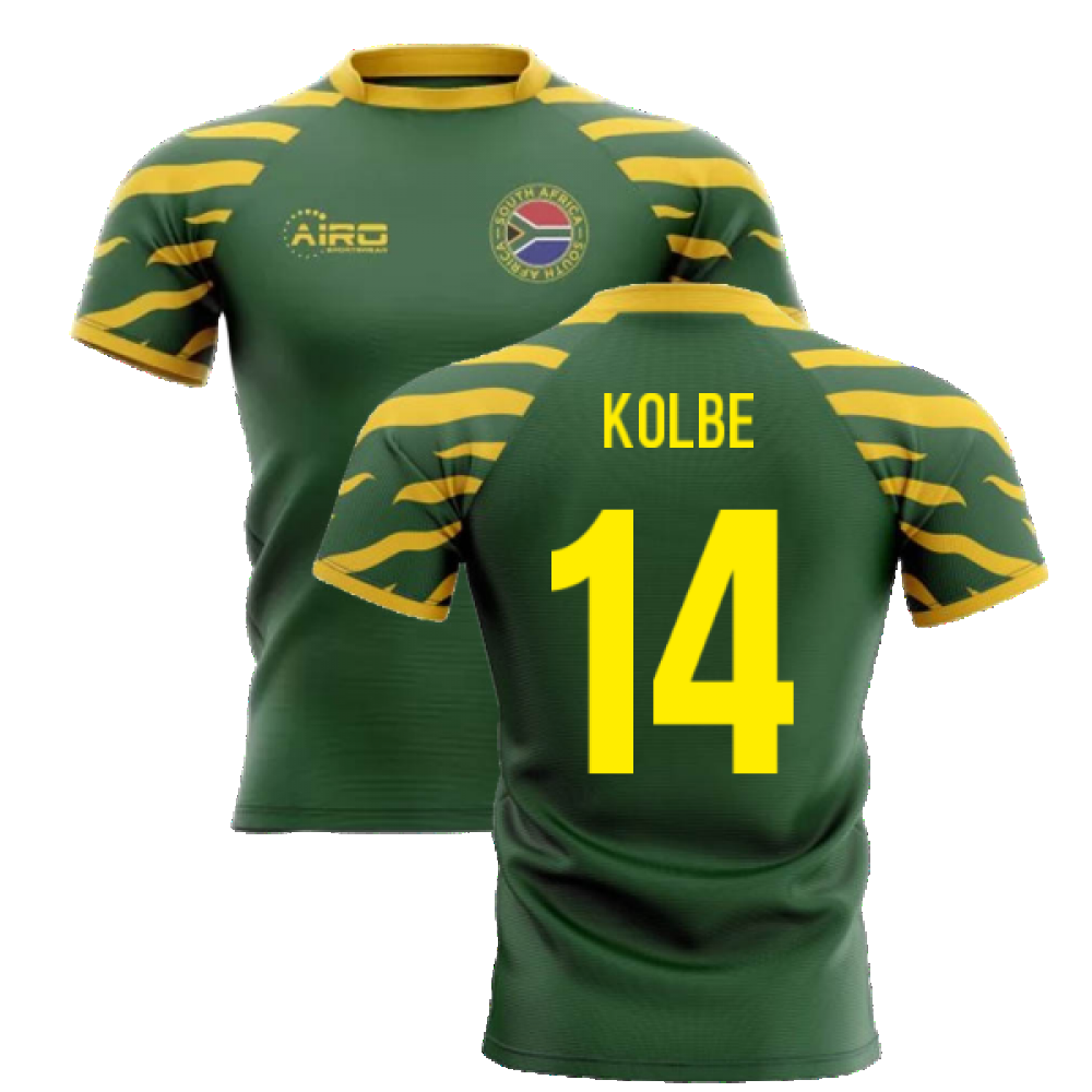 2025-2026 South Africa Springboks Home Concept Rugby Shirt (Kolbe 14)