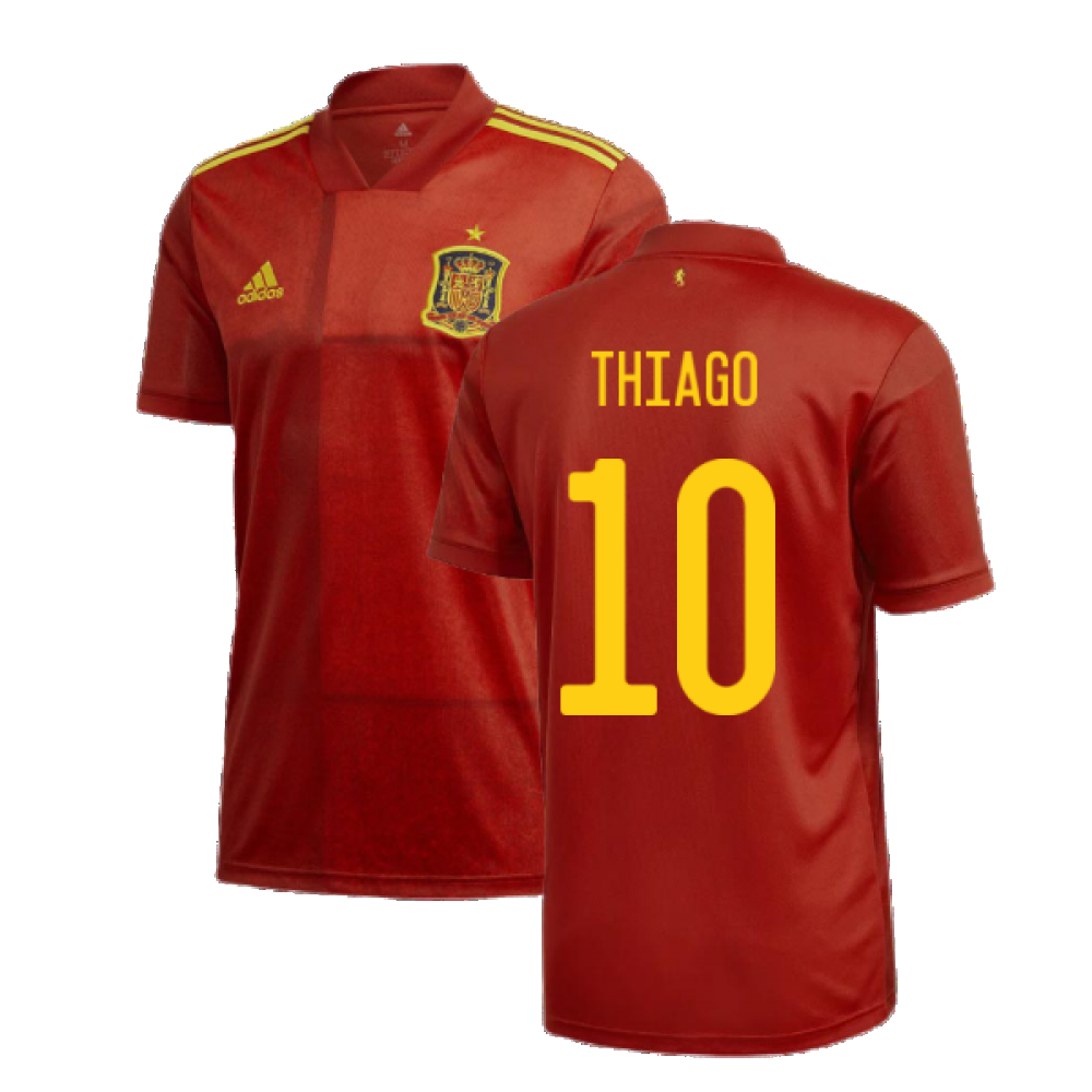 2020-2021 Spain Home Adidas Football Shirt (THIAGO 10)