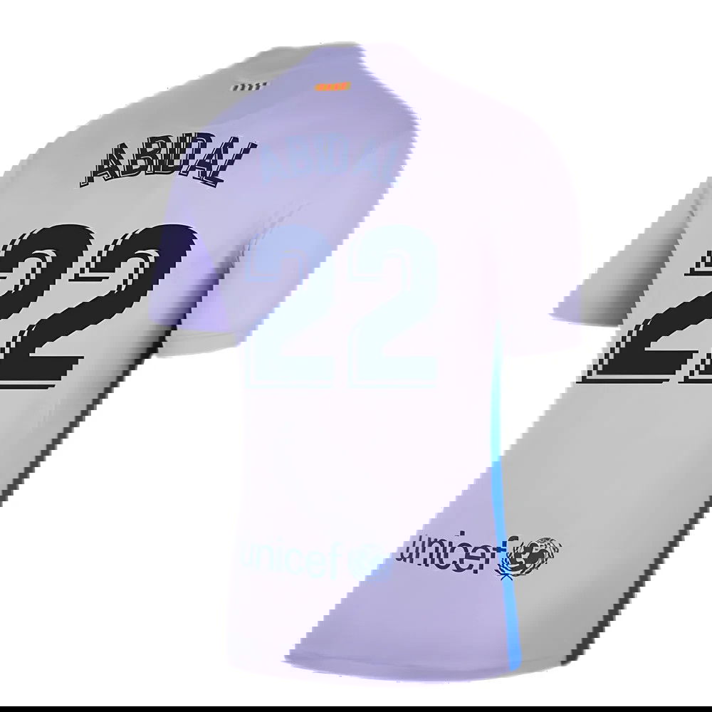 2021-2022 Barcelona Away Shirt (Kids) (ABIDAL 22)