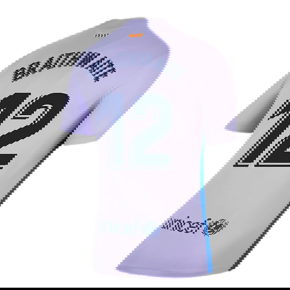 2021-2022 Barcelona Away Shirt (Kids) (BRAITHWAITE 12)