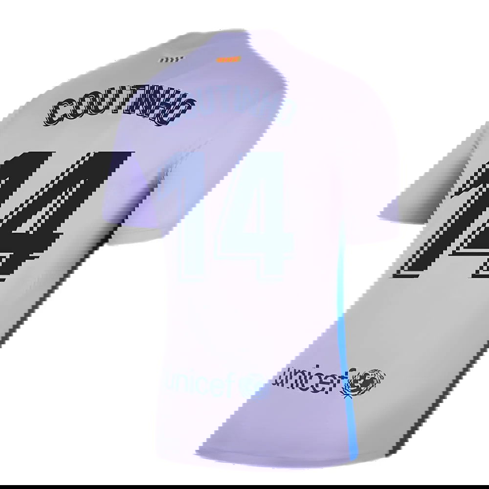 2021-2022 Barcelona Away Shirt (Kids) (COUTINHO 14)