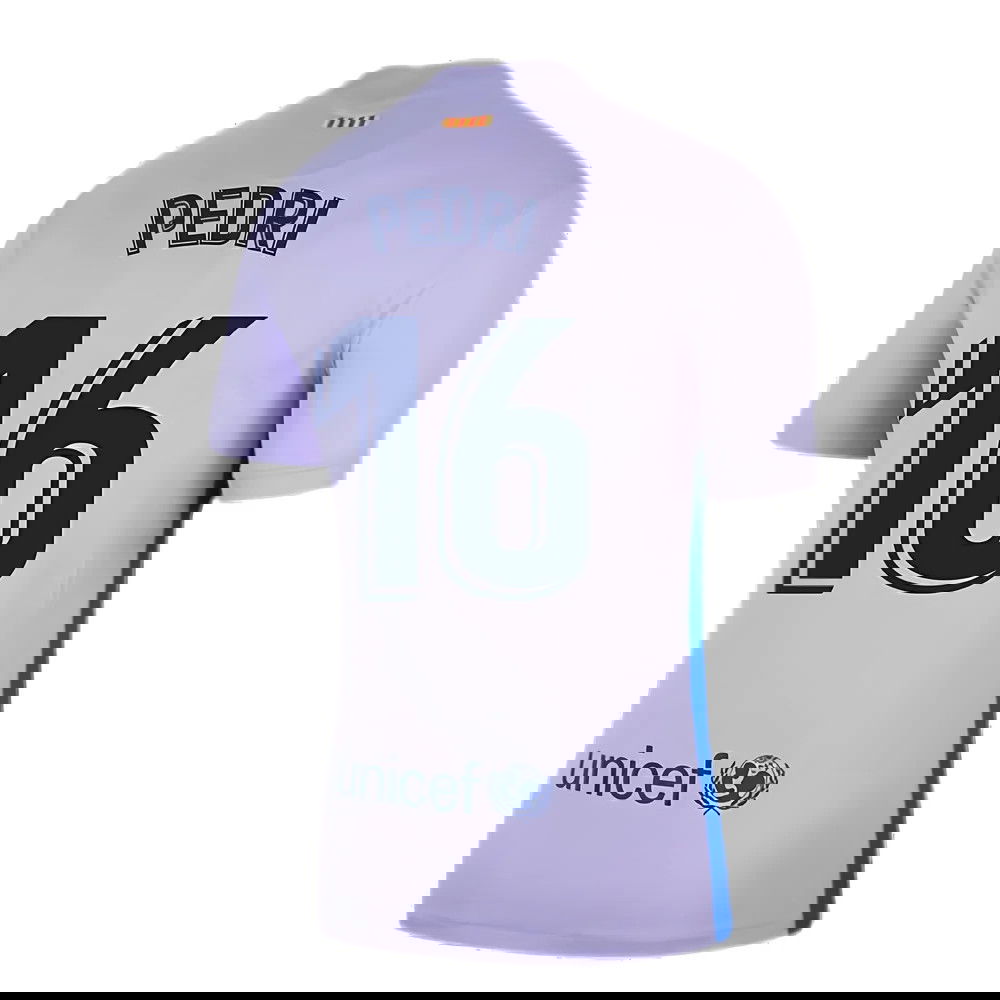 2021-2022 Barcelona Away Shirt (Kids) (PEDRI 16)