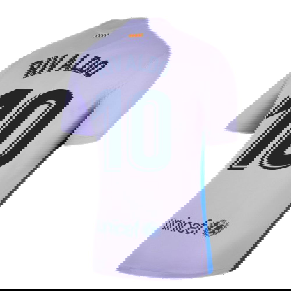 2021-2022 Barcelona Away Shirt (Kids) (RIVALDO 10)