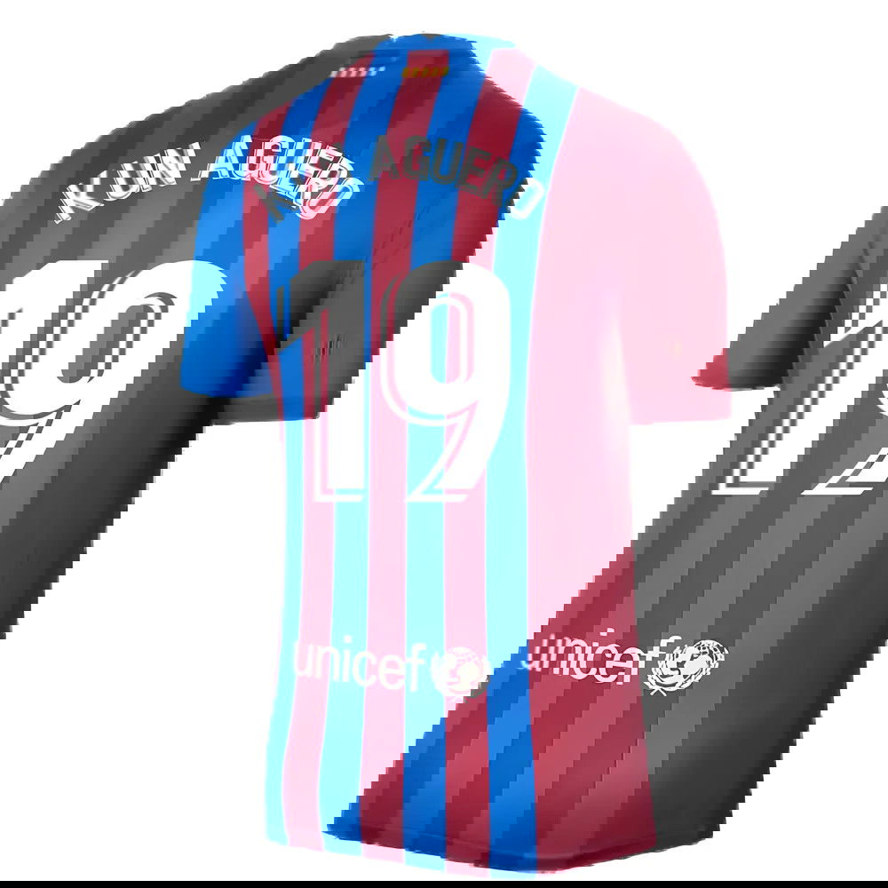 2021-2022 Barcelona Home Shirt (KUN AGUERO 19)