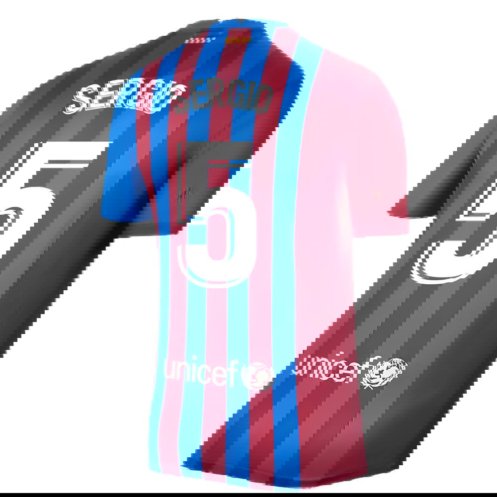 2021-2022 Barcelona Home Shirt (SERGIO 5)