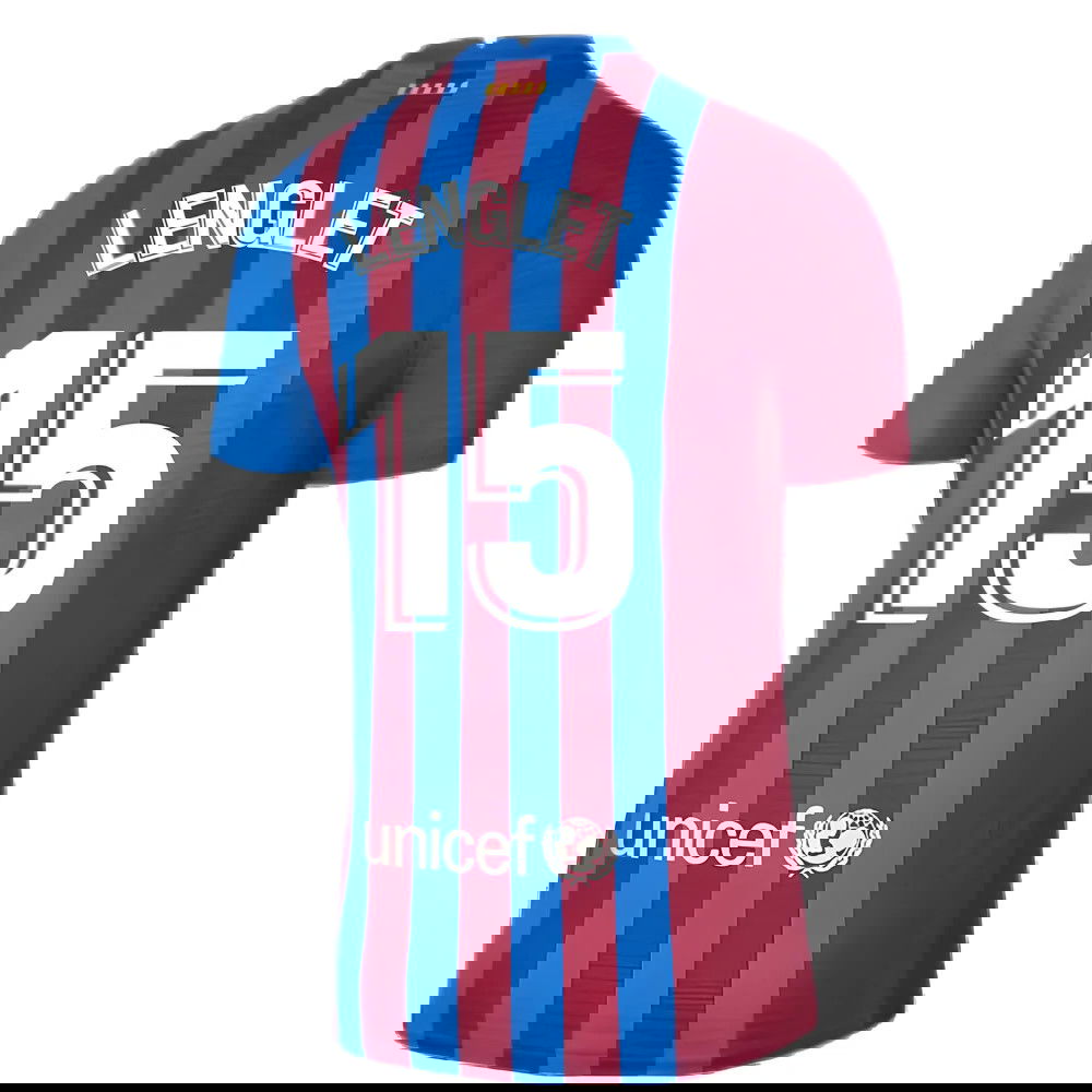 2021-2022 Barcelona Vapor Match Home Shirt (LENGLET 15)
