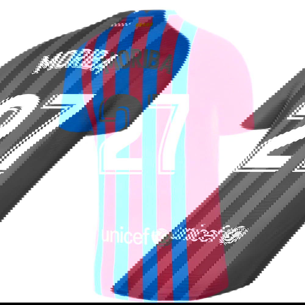 2021-2022 Barcelona Vapor Match Home Shirt (MORIBA 27)