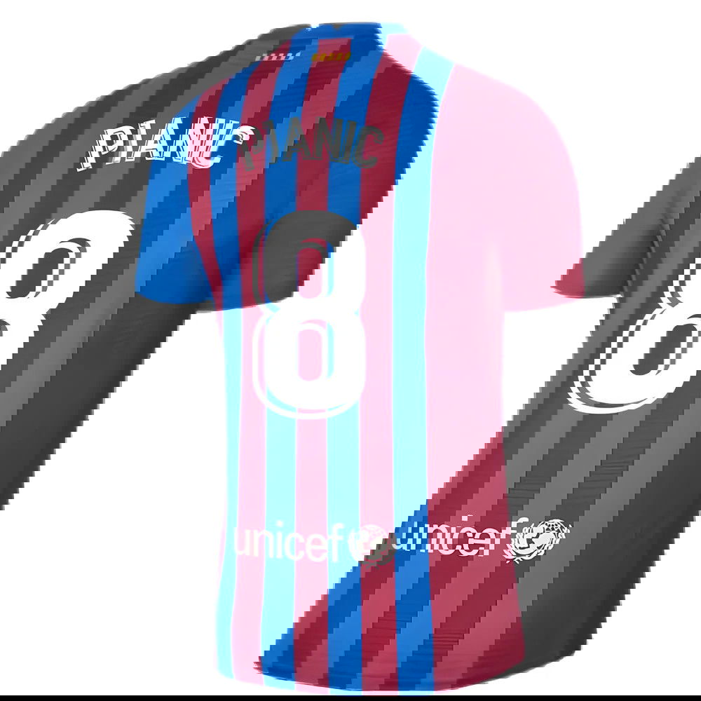 2021-2022 Barcelona Vapor Match Home Shirt (PJANIC 8)