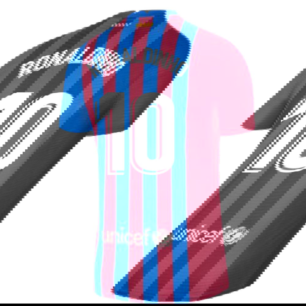 2021-2022 Barcelona Vapor Match Home Shirt (RONALDINHO 10)