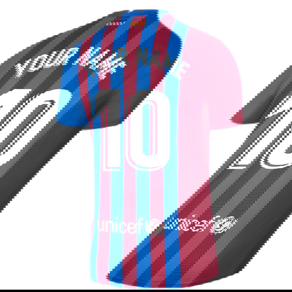 2021-2022 Barcelona Vapor Match Home Shirt (Your Name)