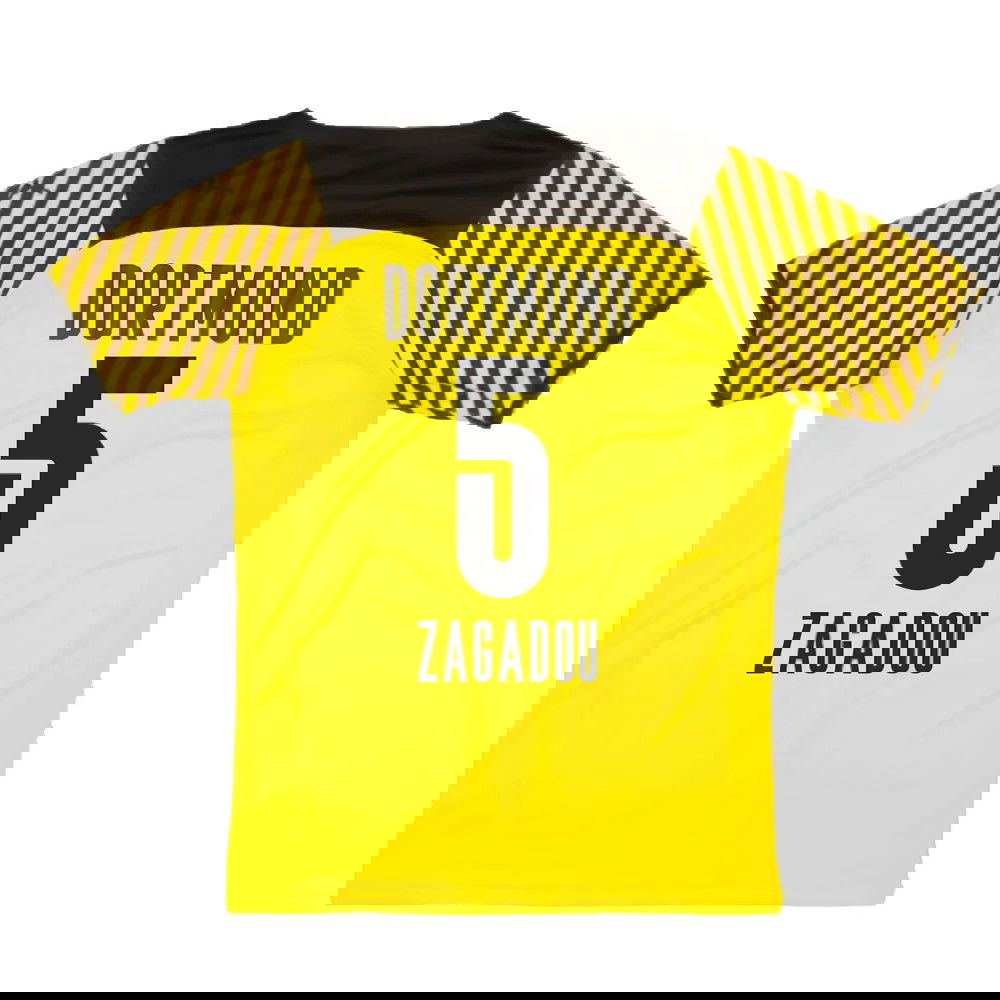 2021-2022 Borussia Dortmund Player Issue Home Shirt (ZAGADOU 5)